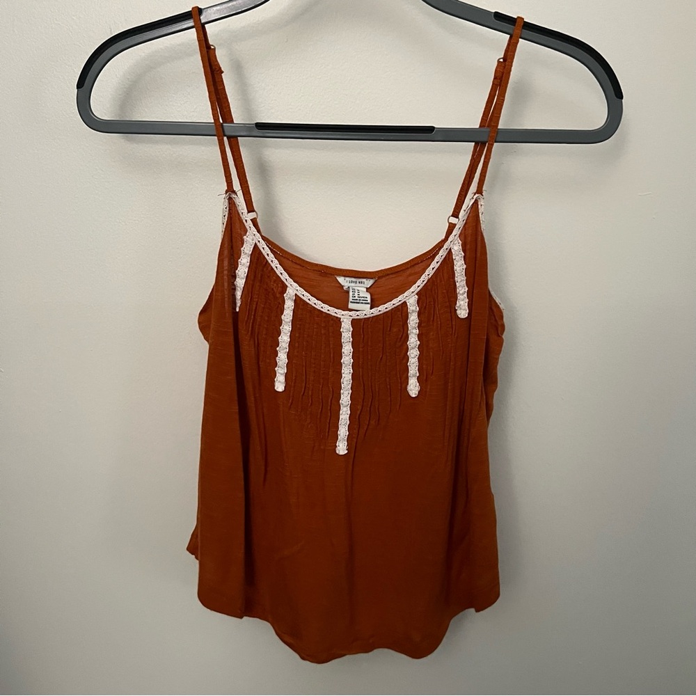 Orange and White Tank Top